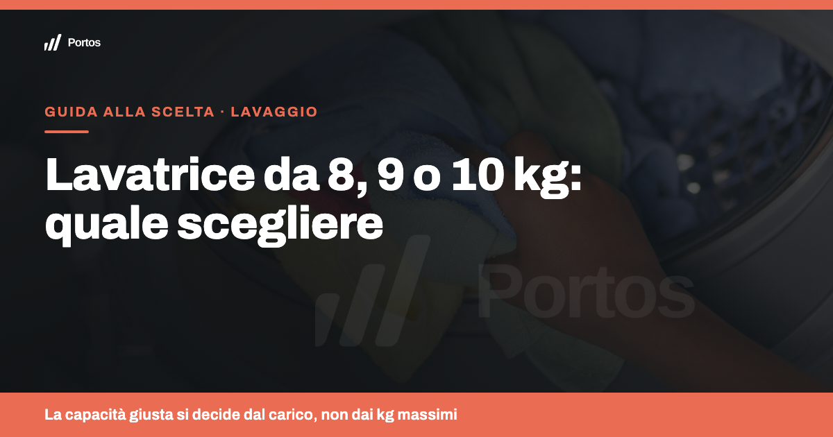 Lavatrice da 8, 9 o 10 kg: quale capacità scegliere