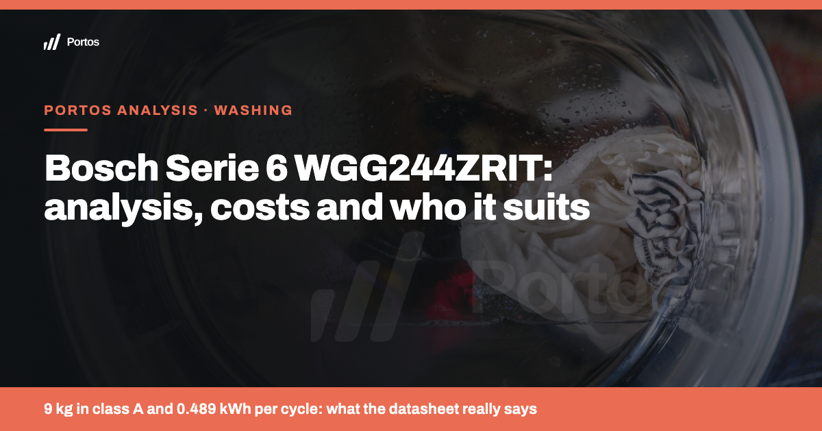 Bosch Serie 6 WGG244ZRIT: analysis, consumption and who it's suitable for