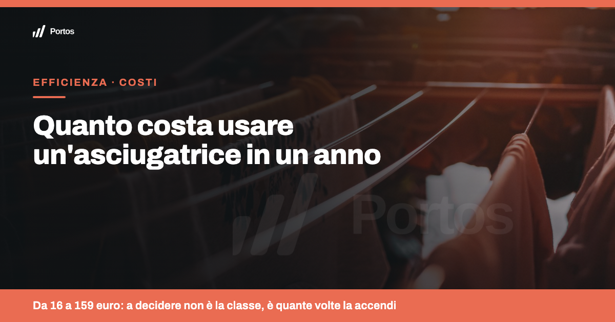 Quanto costa usare un'asciugatrice in un anno