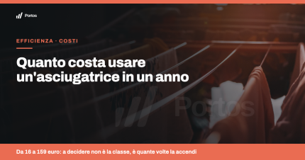 Quanto costa usare un'asciugatrice in un anno
