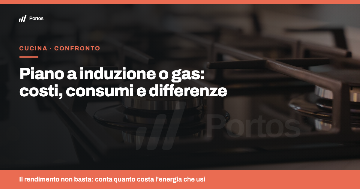 Piano a induzione o gas: costi, consumi e differenze
