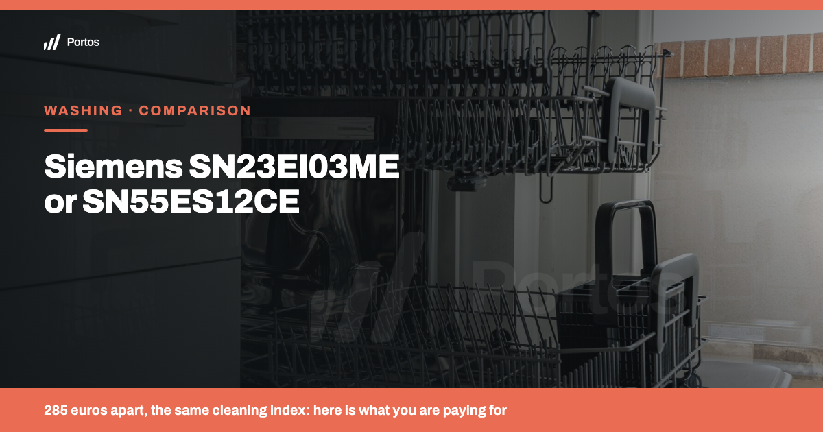 Siemens SN23EI03ME or SN55ES12CE: 285 euros for the same wash