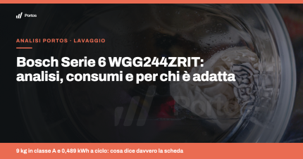 Bosch Serie 6 WGG244ZRIT: analisi, consumi e per chi è adatta