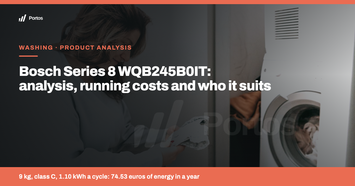 Bosch Series 8 WQB245B0IT: analysis, running costs and who it suits