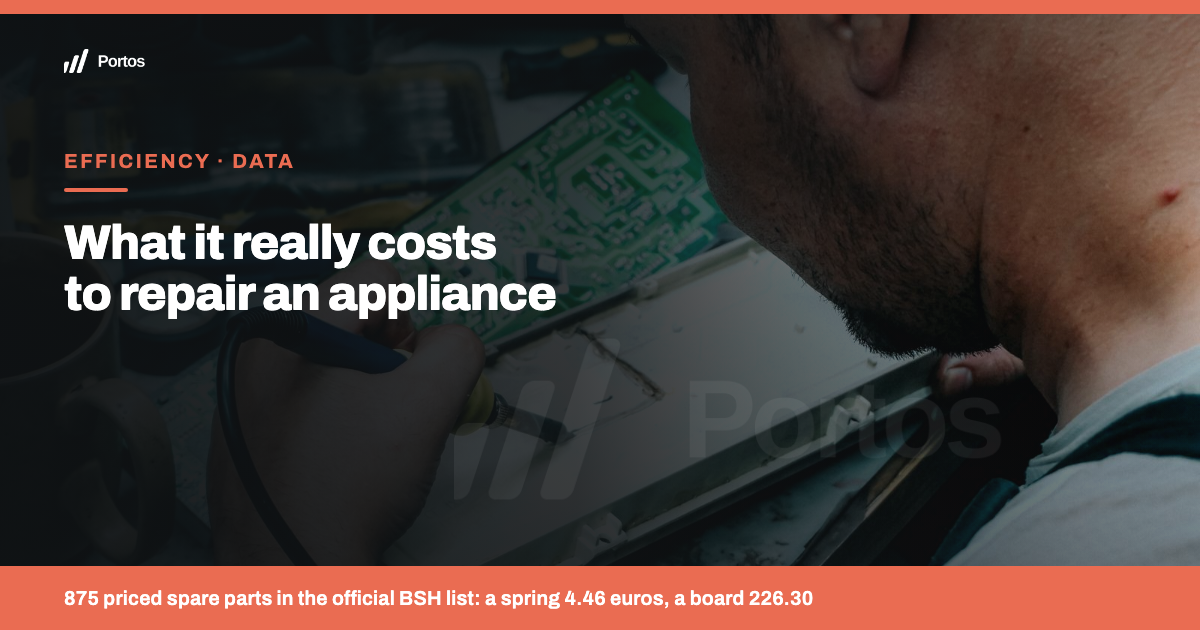 What it really costs to repair an appliance: the spare part prices